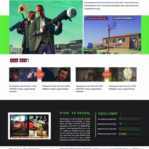 Prompt: website design for a gta roleplay project