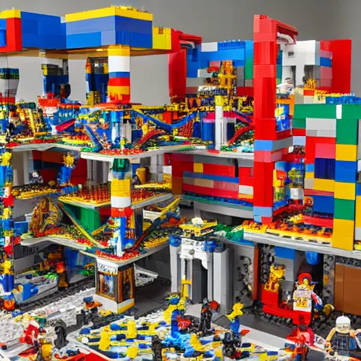 Image similar to a maximalism Lego construction