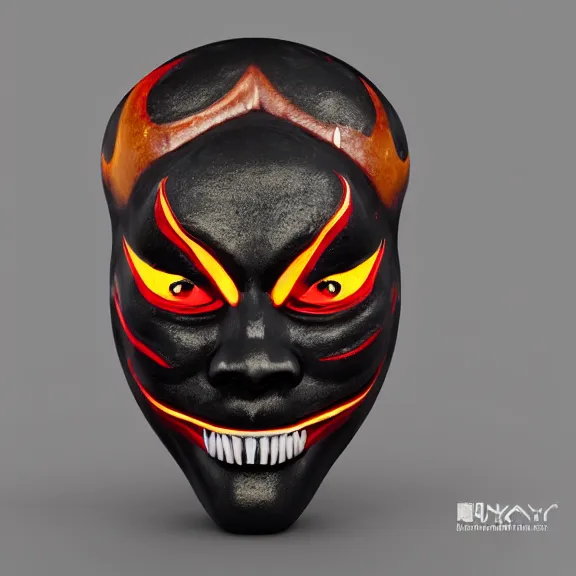 Prompt: a black hannya (般若) mask, kintsugi, ornate, details, smooth, sharp focus, illustration, realistic, cinematic, artstation, award winning, rgb , unreal engine, octane render, cinematic light, macro, depth of field, blur, red light, 8K,