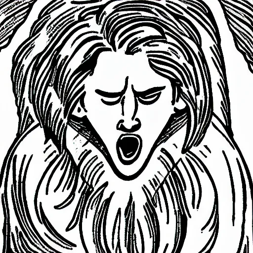 Image similar to apollo screaming face close up coloring pages