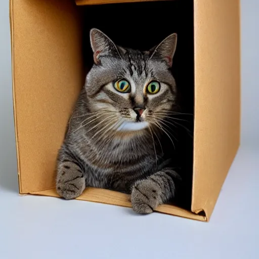 Image similar to ascii of cat in a box