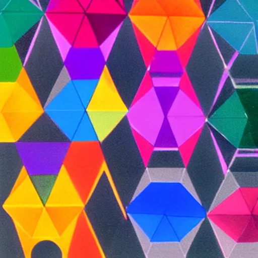 Image similar to abstract colorful platonic solids