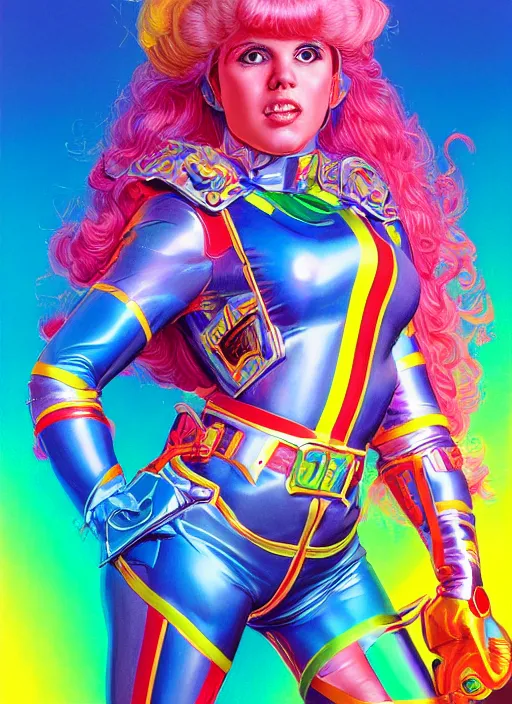 Prompt: portrait of Rainbow Brite in Society (1989), highly detailed, centered, solid color background, digital painting, artstation, concept art, smooth, sharp focus, illustration, artgerm, donato giancola, Joseph Christian Leyendecker, Les Edwards, Ed Repka, WLOP, Artgerm