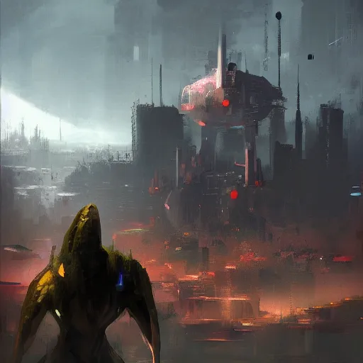 Prompt: evil ai taking over the world in the style of craig mullins