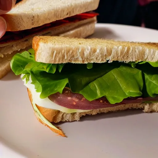 Image similar to photo of a sandwich that looks like elton john