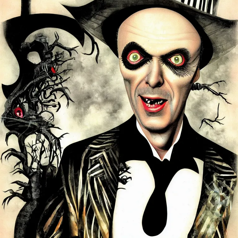 Image similar to Michael Keaton Beetlejuice by Dave McKean