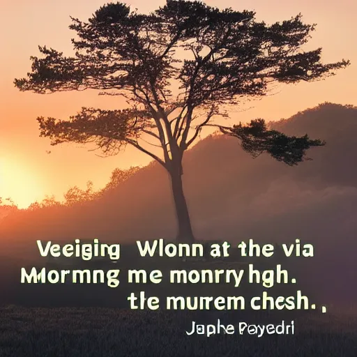 Prompt: weeping may endure for a night, but joy cometh in the morning.