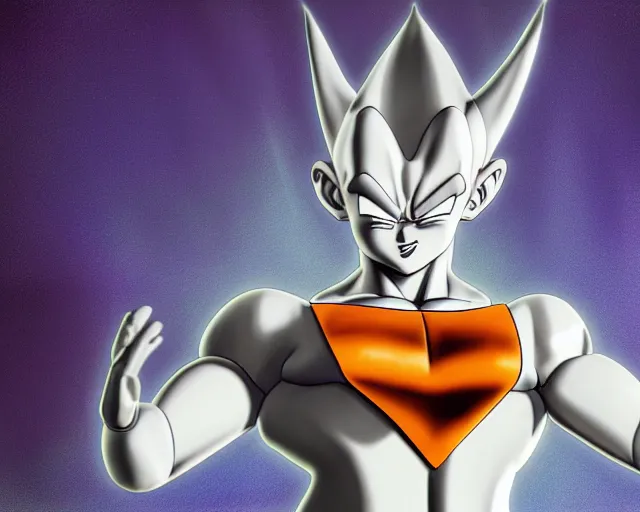 Image similar to detailed cartoon portrait of freeza from dragon ball z, 3 d pixar, sharp high quality