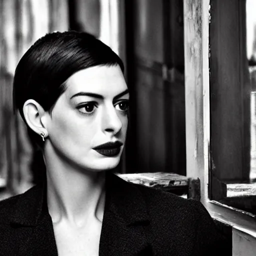 Image similar to anne hathaway film noir