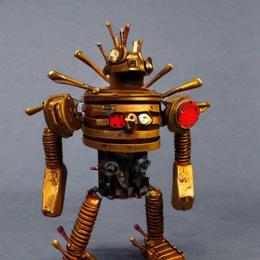 Image similar to E.M. Pino, miniature anti-bot machine created by Ziggy, the former Demon King