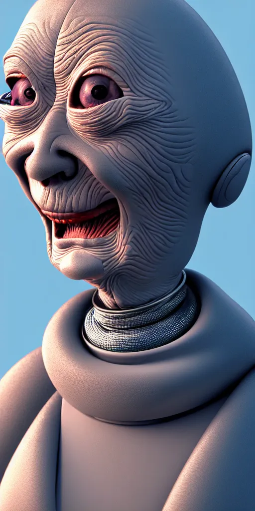 Image similar to photo ugly granny robot by jean giraud, trending artstaition, unreal engine