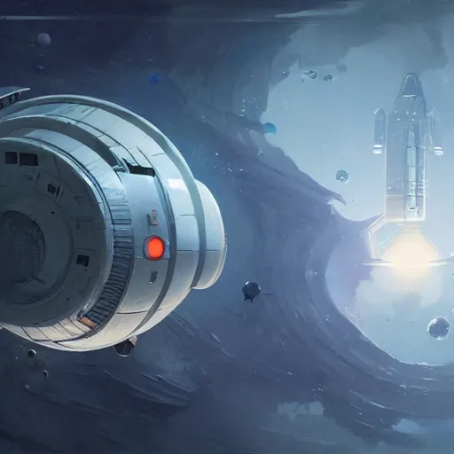 Image similar to concept art of an o'neill cylinder space station by greg rutkowski