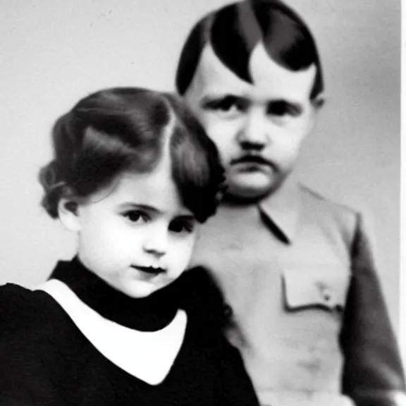 Image similar to realistic hitler as a cute little girl