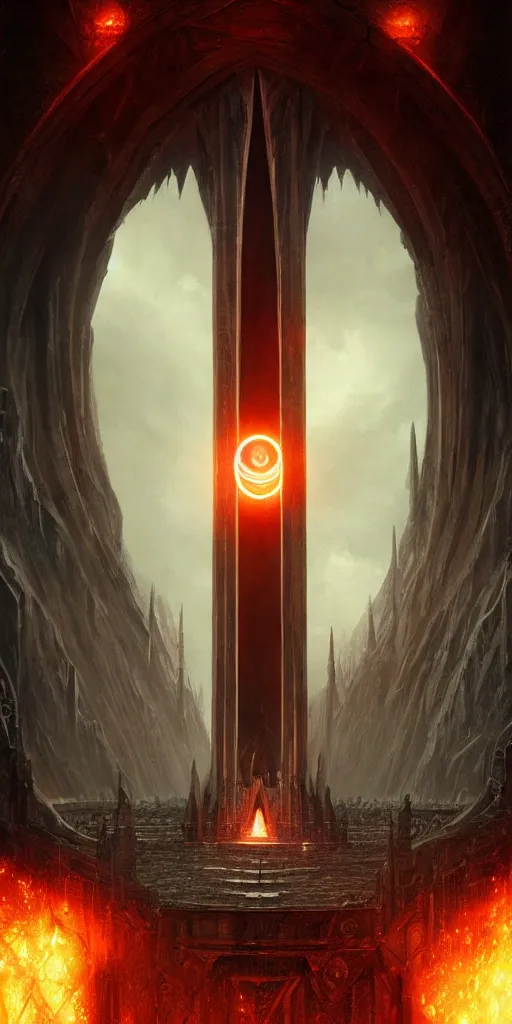 Prompt: symmetry!! the eye of sauron in mordor, highly detailed, perfect lighting, perfect composition, 4 k, artgerm, derek zabrocki, greg rutkowski