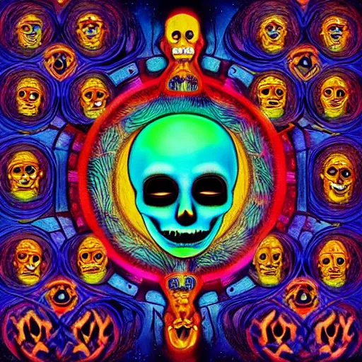 Image similar to dmt ego of death, 8 k, detailed