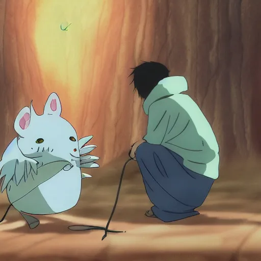 Image similar to jinko showing a new mushi, mushishi