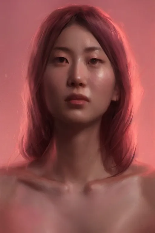 Prompt: a fancy portrait of an attractive alian women with pink skin by Greg Rutkowski, Sung Choi, Mitchell Mohrhauser, Maciej Kuciara, Johnson Ting, Maxim Verehin, Peter Konig, final fantasy , 8k photorealistic, cinematic lighting, HD, high details, atmospheric , trending on artstation