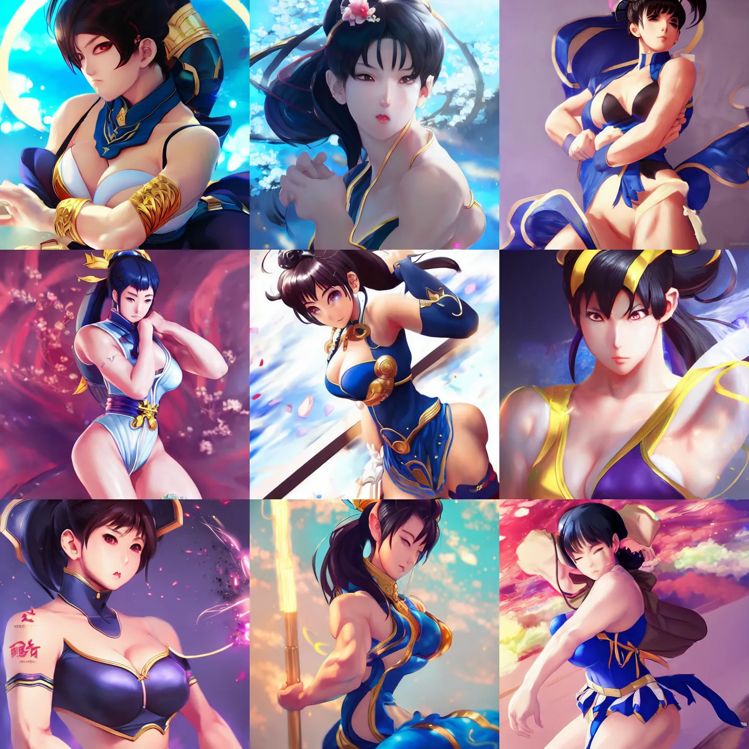 Prompt: beautiful anime art of Chun Li by WLOP, rossdraws, Logan Cure, Mingchen Shen, BangkuART, sakimichan, yan gisuka, JeonSeok Lee, zeronis, Chengwei Pan on artstation