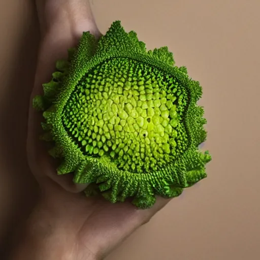 Image similar to romanesco brocoli balenciaga sneakers, arcimboldo, close up, highly detailed, dramatic intense lighting, deep shadows, wet, foggy