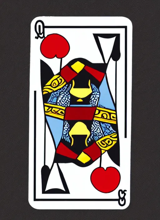 Image similar to queen of spades playing card iron man