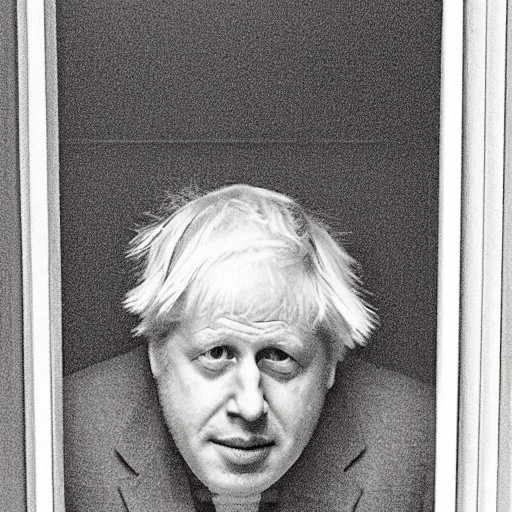 Prompt: boris johnson hiding in a cupboard