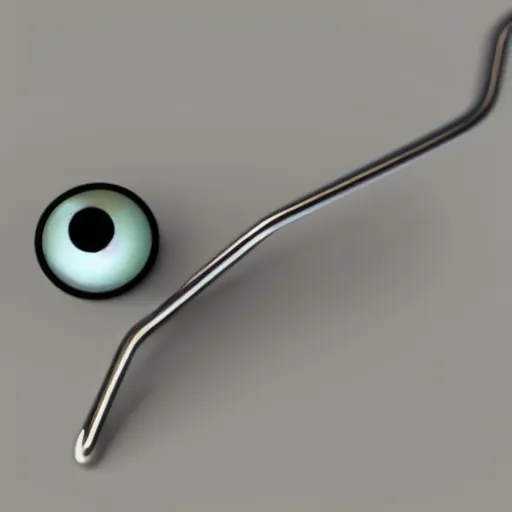 Image similar to paper clip with eyes, animated