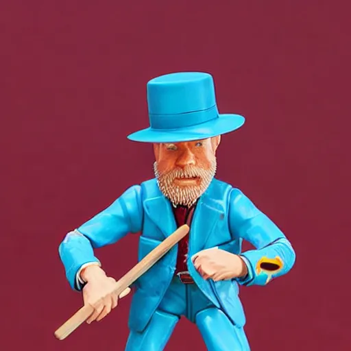 Prompt: werner heisenberg, stop motion vinyl action figure, plastic, toy, butcher billy style