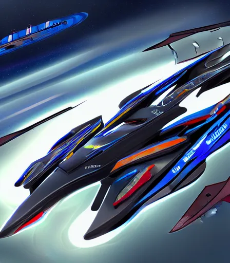 Prompt: highly detailed racing Spaceship concept art, artstation