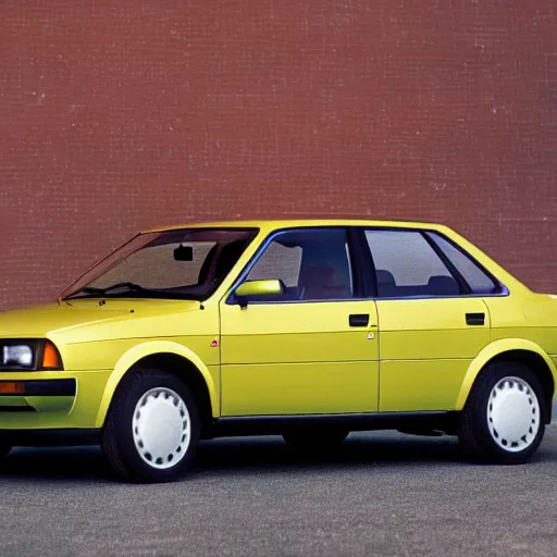 Prompt: The Audi A3 if it were manufactured in the 1984 production year, 1984 Audi A3, car photography