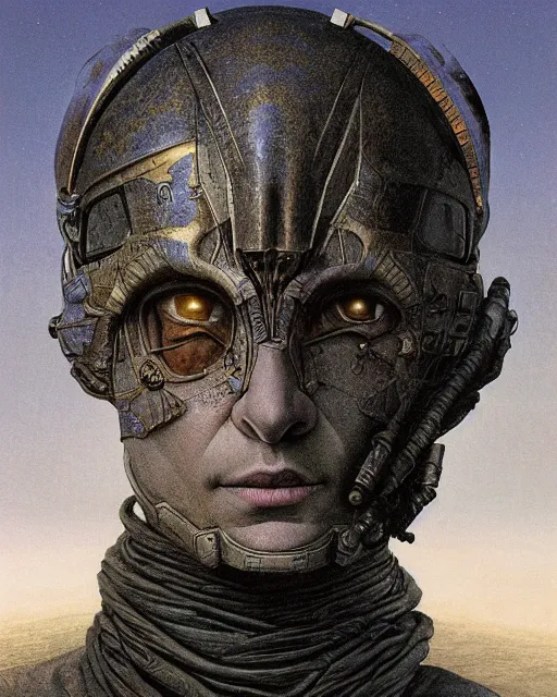 Image similar to sci - fi portrait of paul atreides, by dore and beksinski and deville, intricate, hyperealistic, photoreal, 8 k resolution, modern high sharpness photo