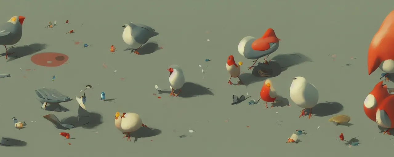 Image similar to gori fujita ilustration a game development studio, little birds are chatting painting by goro fujita, sharp focus, highly detailed, artstation