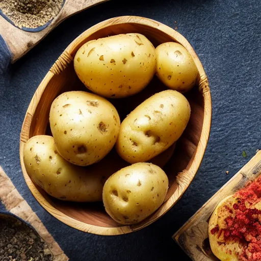 Image similar to potatoes, 8 k image, profession