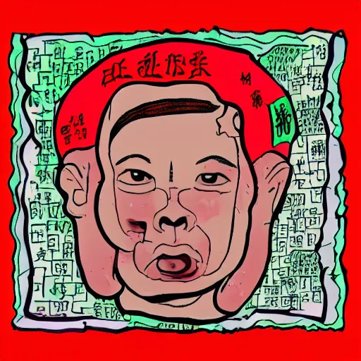 Image similar to chinese prison, heart kidney and lungs, in the style of daniel johnston and outsider art, 4k, overlaid with chinese text