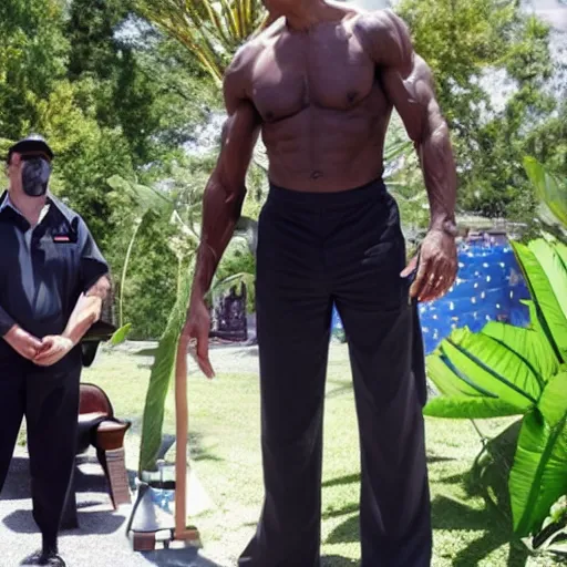 Prompt: muscular barrack obama ascends to godhood to defend the planet from aliens