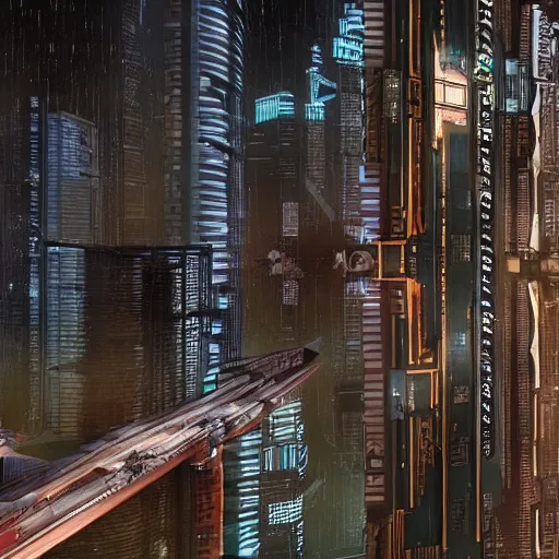 Prompt: a futuristic cyberpunk megacity with advanced sci-fi technology built by the ancient romans