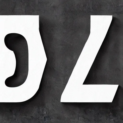 Image similar to s letter, geometric logotype, minimalism, symmetry, black and white
