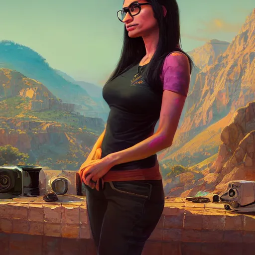 Prompt: highly detailed portrait, mia khalifa, in gta v, stephen bliss, unreal engine, fantasy art by greg rutkowski, loish, rhads, ferdinand knab, makoto shinkai and lois van baarle, ilya kuvshinov, rossdraws, tom bagshaw, global illumination, radiant light, detailed and intricate environment
