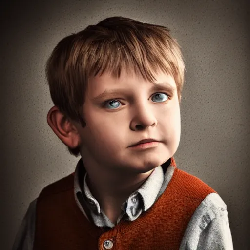 Image similar to portrait of a small boy by antti karppinen