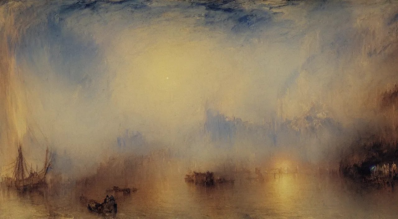 Prompt: a painting of a Japanese castle, by J. M. W. Turner