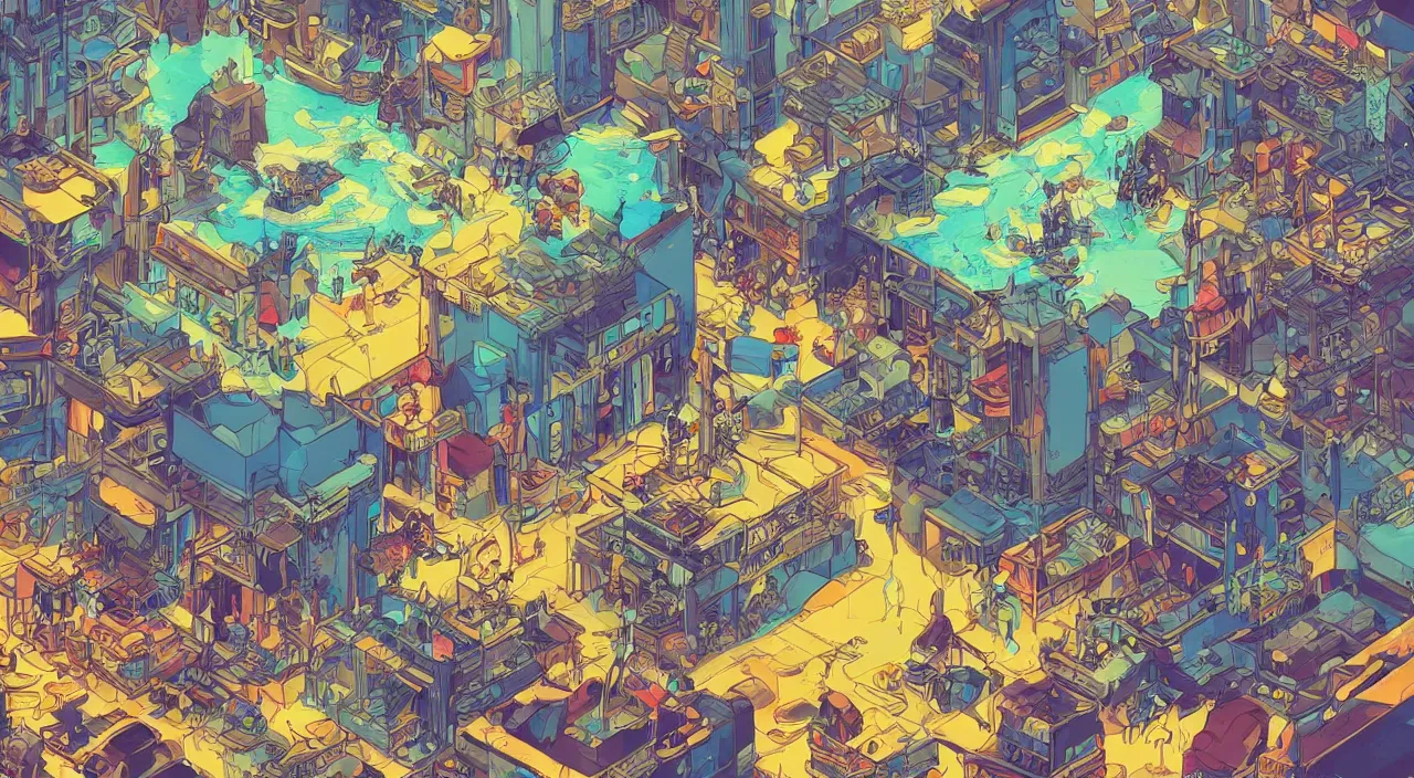 Image similar to vector cutout bazaar zouk oriantal multicolorful sky shine place mosquet painting stylized digital illustration video game icon global illumination ray tracing in borderlands by victo ngai, andreas rocha, john harris and feng zhu and loish and laurie greasley