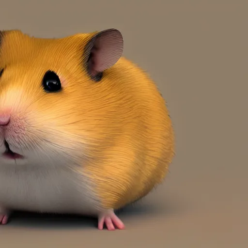 Image similar to fatty anthro hamster, 3 d render