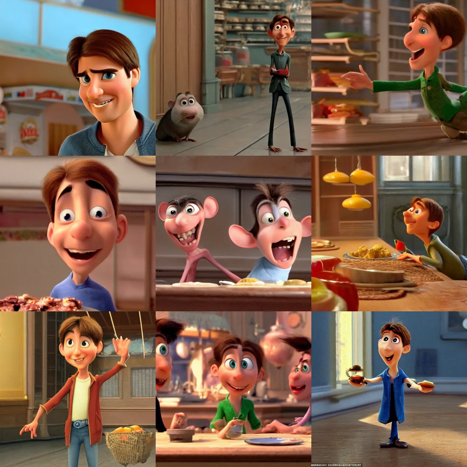 Prompt: Tom Cruise as seen in Disney Pixar's Ratatouille (2007) 👀