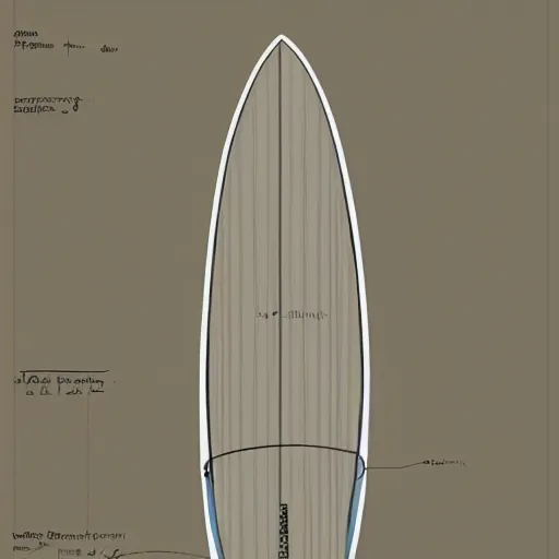 Prompt: blueprint of a surfboard shaped by firewire, technical sketch, high detail, high resolution, 8 k resolution