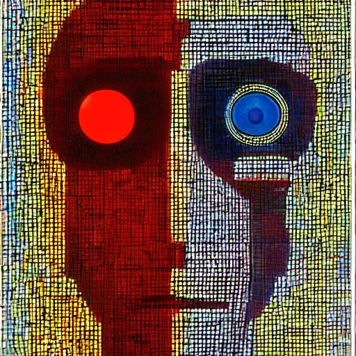 Image similar to A Nubian cyborg, portrait, by Nam June Paik, Man Ray, Richard Avedon