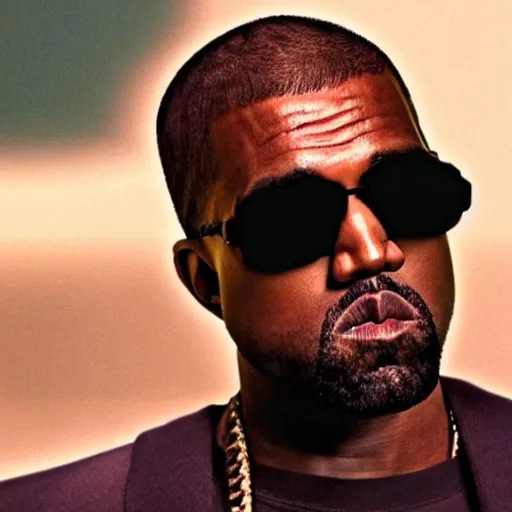 Prompt: film still of kanye west as morpheus in the matrix