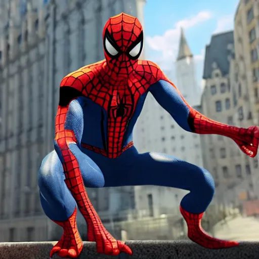 Prompt: a film portrait still of spiderman mile morales from paris, unrealengine 5. realism, cinematic lighting, highly detailed spider - man, 4 k. 8 mm. grainy. panavision.