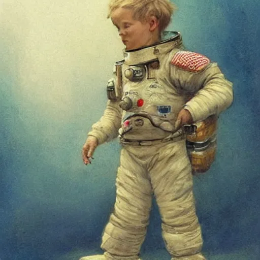 Image similar to (((((((boy in a retro space suit))))))) . muted colors. by Jean-Baptiste Monge !!!!!!!!!!!!!!!!!!!!!!!!!!!!!!!!!!!!!!!!