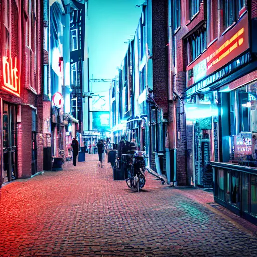 Image similar to cyberpunk alkmaar citycape 8 k photo award winning