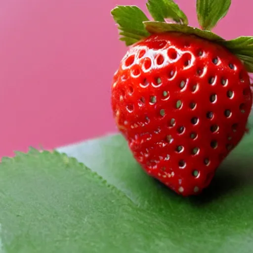 Prompt: a strawberry shaped like a little rabbit -6