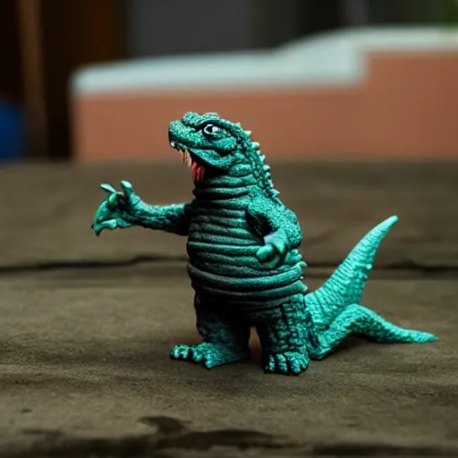 Prompt: Plasticine Godzilla